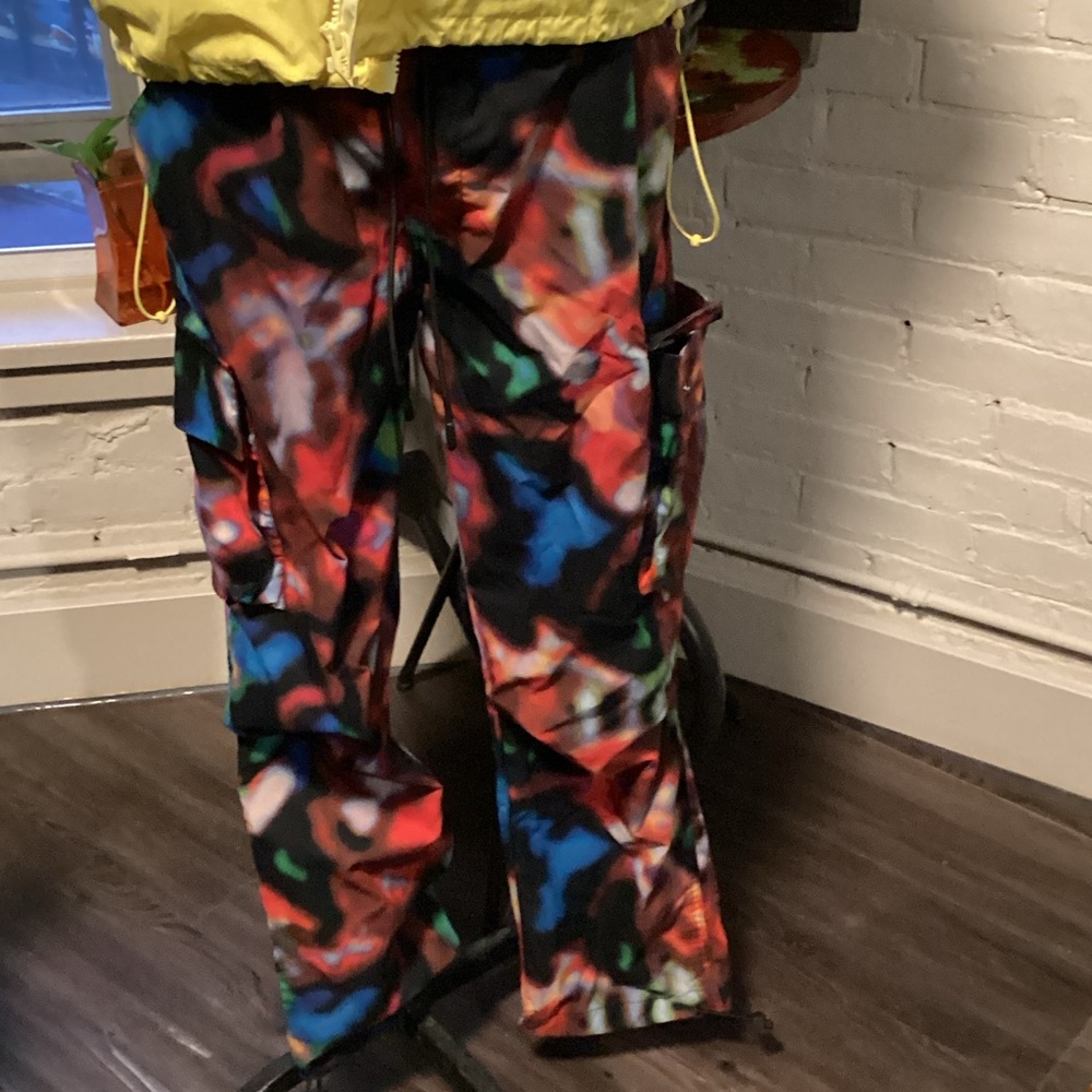 Zara Multicolor Abstract Cargo Pants